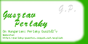 gusztav perlaky business card